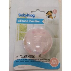 NEW BABY KING SOFT SILICONE PACIFIER 0+ MONTHS Light Pink